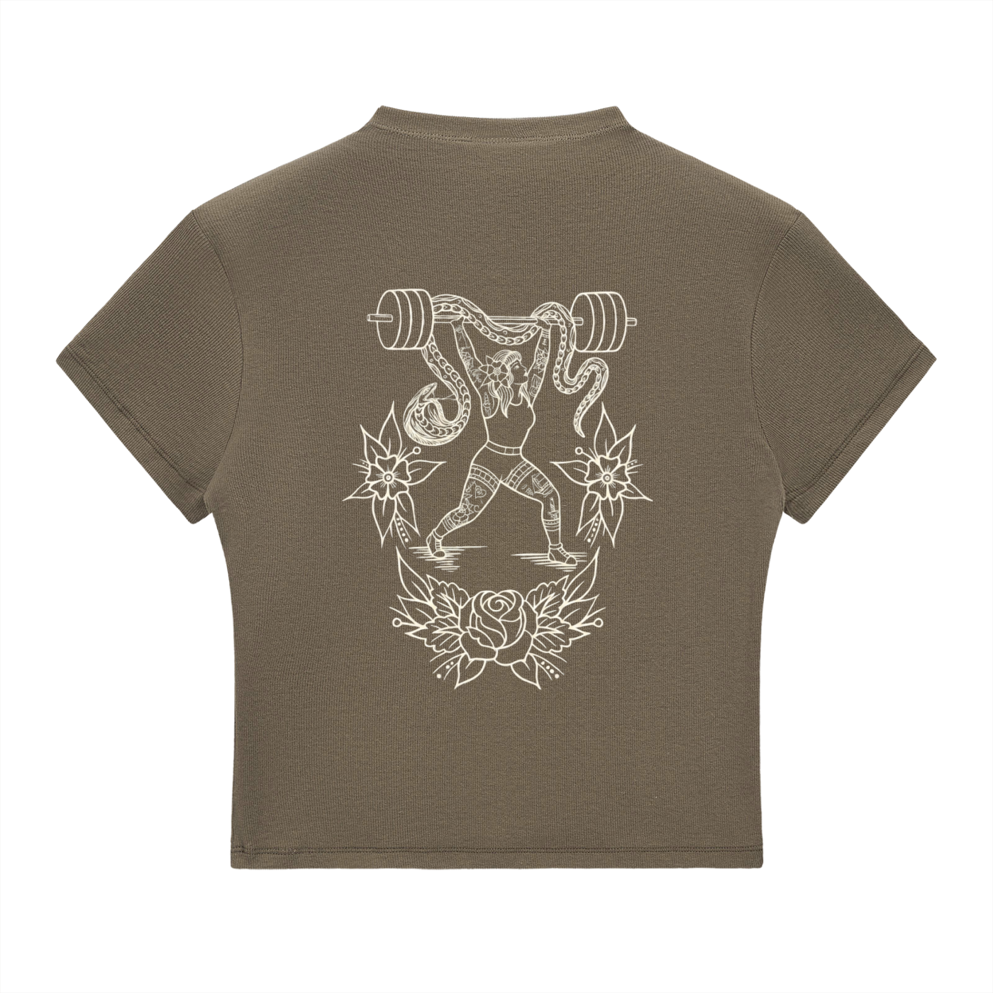 Heavy Liftin’ womens Slim Fit Mock Neck T-Shirt