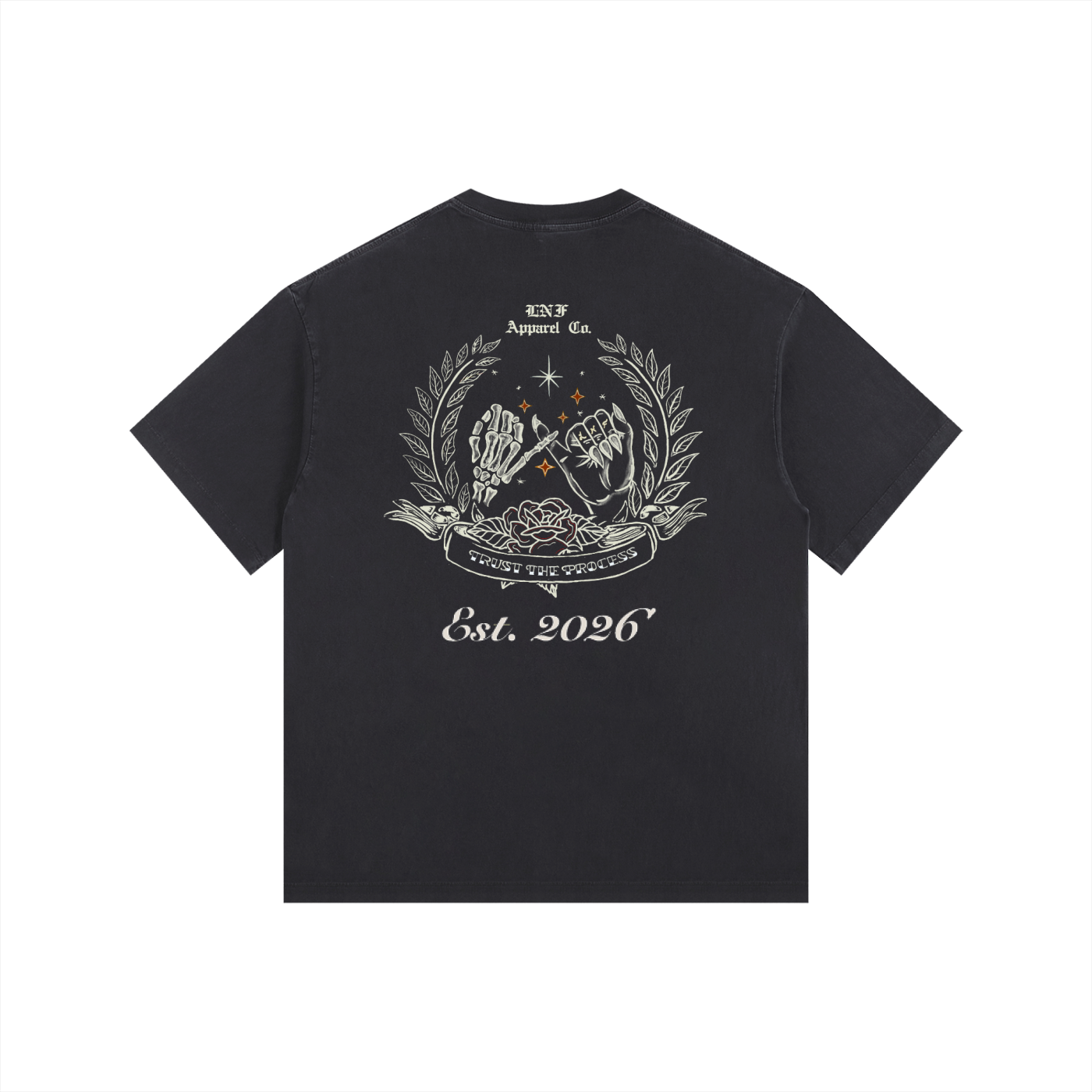 “Trust the Process” Vintage Washed Oversized Cotton T-Shirt