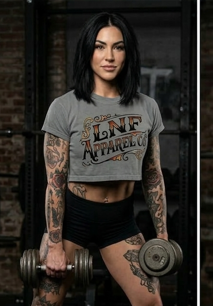 Muscle Mami Snow Washed Crop Top