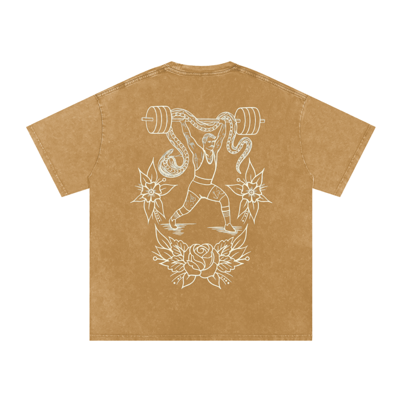 Heavy liftin’ Snow Washed Oversized Cotton T-Shirt