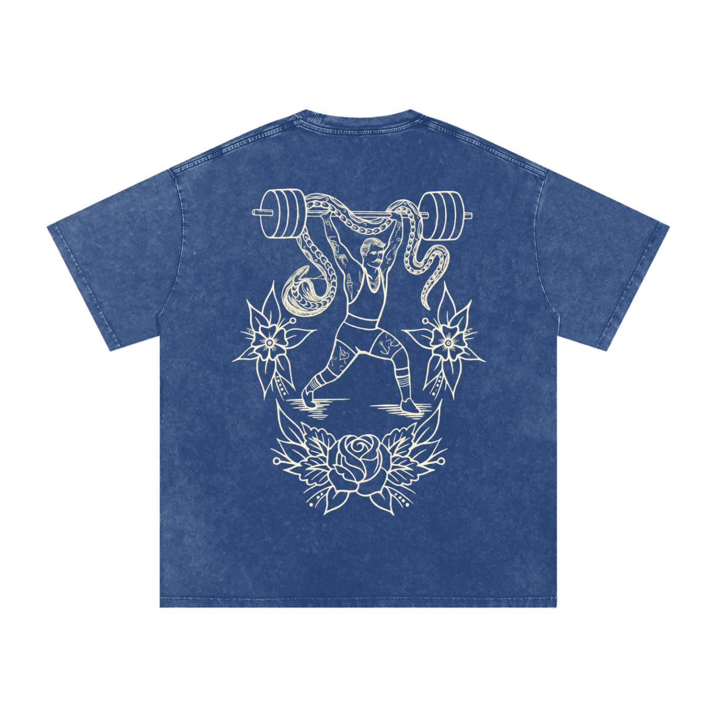 Heavy liftin’ Snow Washed Oversized Cotton T-Shirt